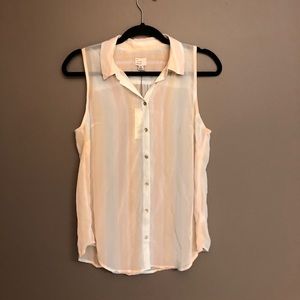 vertical striped business casual tank top